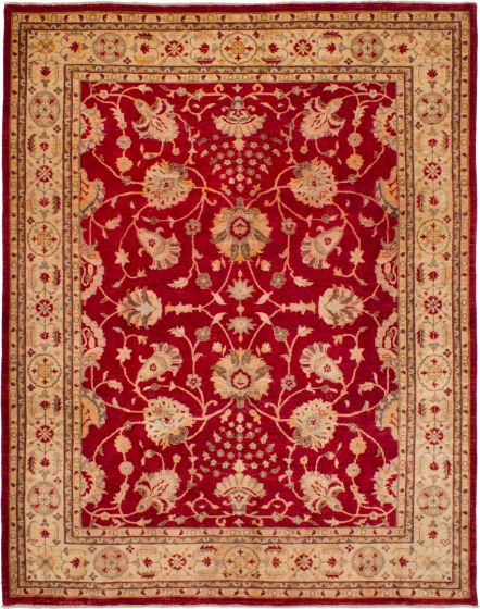 Indian Chobi Twisted 8'0" x 10'0" Hand-knotted Wool Rug 