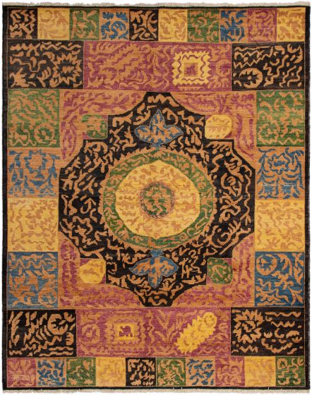 Indian Shalimar 9'4" x 11'9" Hand-knotted Wool Rug 