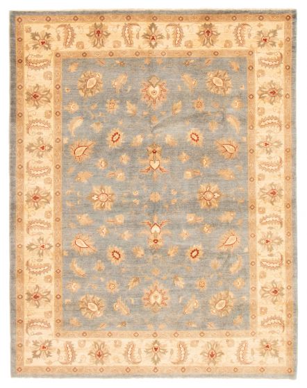 Pakistani Peshawar Oushak 8'1" x 9'9" Hand-knotted Wool Rug 