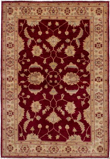 Indian Chobi Twisted 4'7" x 6'9" Hand-knotted Wool Rug 