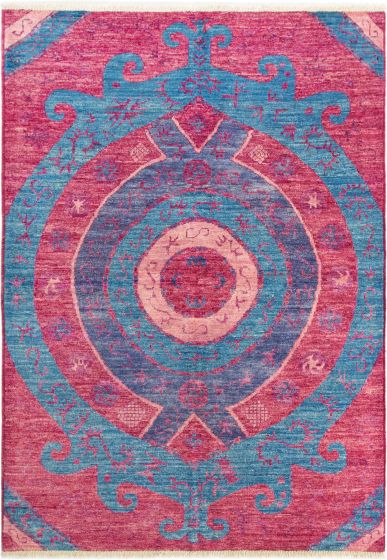 Indian Shalimar 6'5" x 9'1" Hand-knotted Wool Rug 