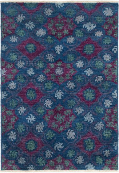 Indian Shalimar 6'2" x 8'9" Hand-knotted Wool Rug 