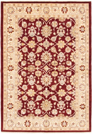 Afghan Chobi Finest 5'8" x 8'0" Hand-knotted Wool Rug 