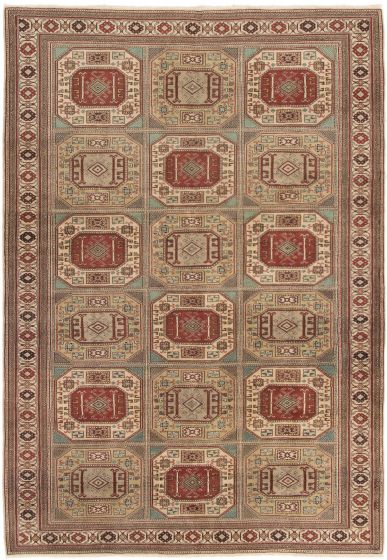 Turkish Kayseri Vintage 6'7" x 9'6" Hand-knotted Wool Rug 