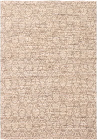 Indian Collage 4'6" x 6'6" Handmade Chenille Rug 