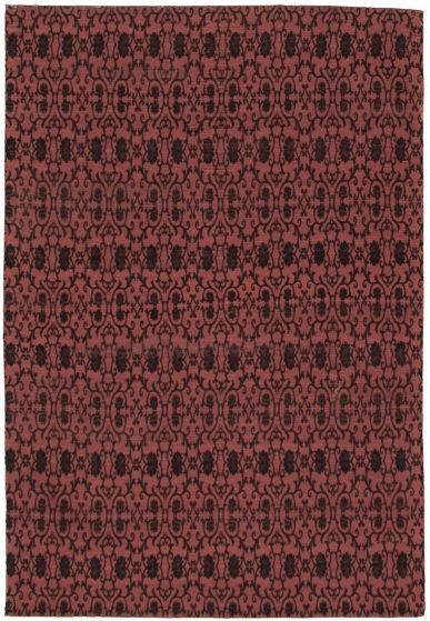 Indian Collage 4'8" x 6'8" Handmade Chenille Rug 