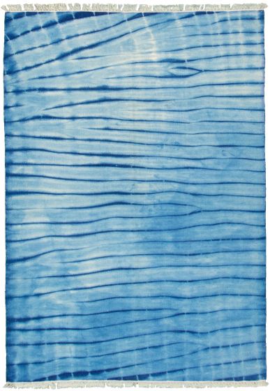 Turkish Color Transition 4'4" x 6'5" Flat-Weave Wool Kilim 