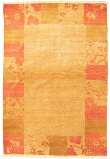 Pakistani Peshawar Ziegler 4'3" x 6'6" Hand-knotted Wool Rug 