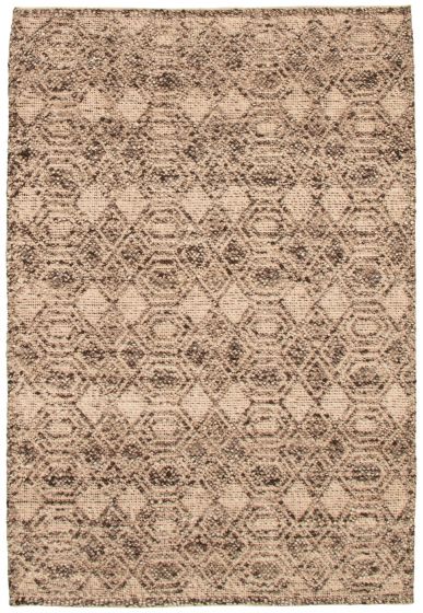 Indian Sienna 5'3" x 7'11" Braided Weave Wool Rug 
