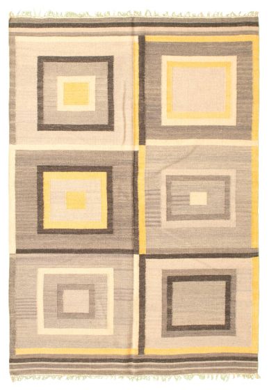 Turkish Ankara FW 5'4" x 7'7" Flat-Weave Wool Kilim 
