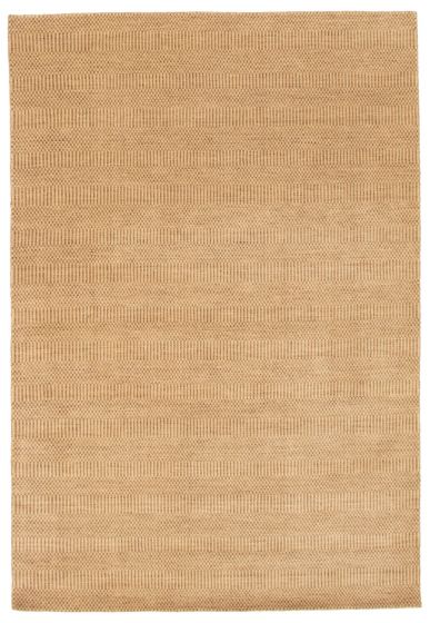Indian Silk Shadow 5'3" x 7'8" Hand Loomed Wool Rug 