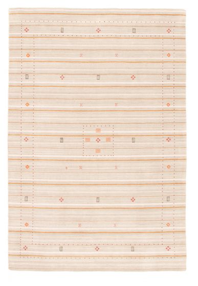 Indo Gabbeh 6'3" x 9'5" Hand Loomed Wool Rug 