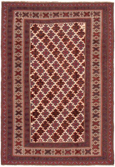 Afghan Tajik Caucasian 6'4" x 9'0" Hand-knotted Wool Rug 