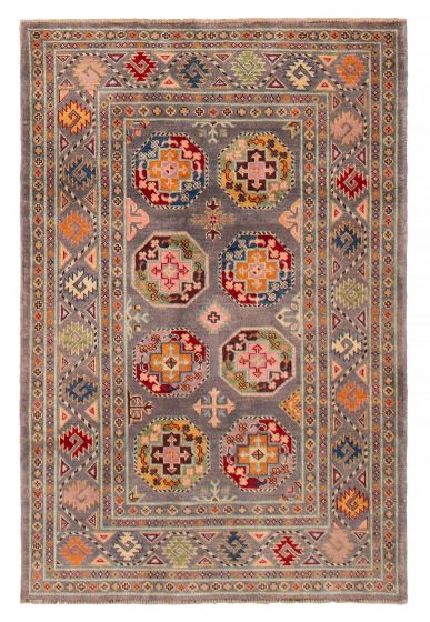Afghan Uzbek Ghazni 3'11" x 5'10" Hand-knotted Wool Rug 