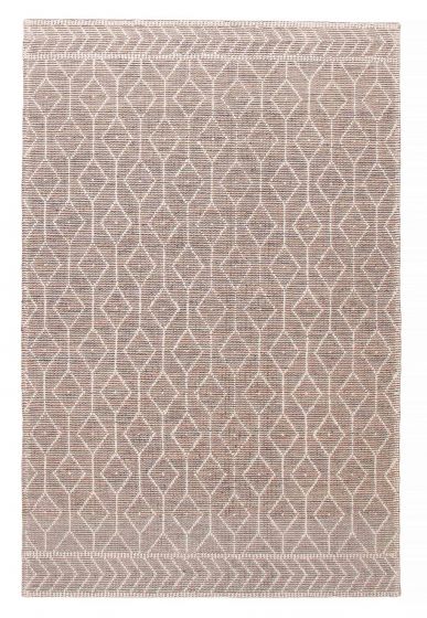 Indian Sienna 6'1" x 9'1" Braid weave Wool Rug 