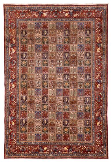 Persian Style 8'1" x 12'4" Hand-knotted Silk & Wool Rug 
