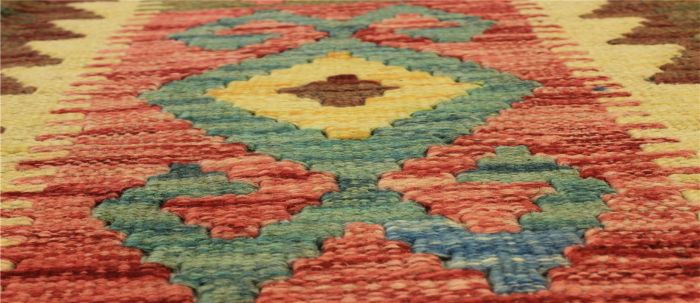 Turkish Sivas 3'2" x 4'7" Flat-Weave Wool Kilim 