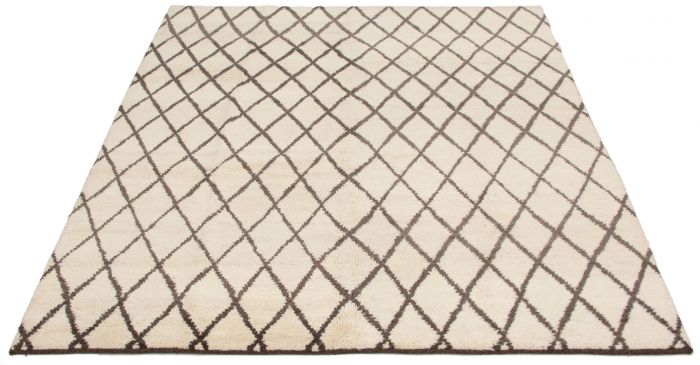 Indian Arlequin 7'10" x 9'9" Hand-knotted Wool Rug 