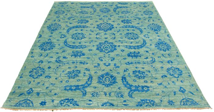 Pakistani Peshawar Ziegler 9'0" x 11'10" Hand-knotted Wool Rug 