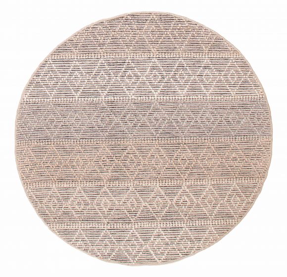 Indian Sienna 4'10" x 4'10" Braid weave Wool Rug 