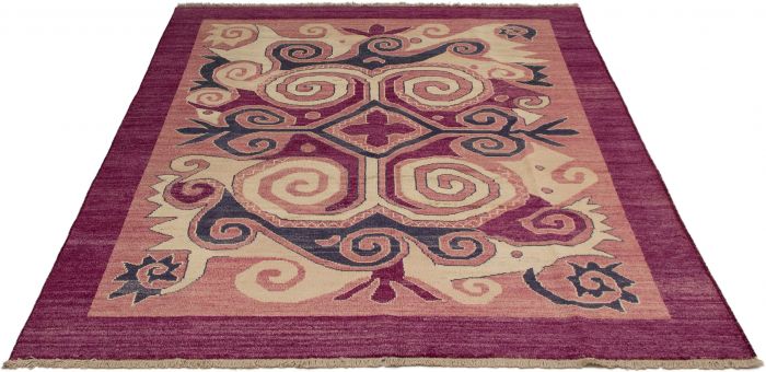 Indian Shalimar 8'0" x 9'9" Hand-knotted Wool Rug 