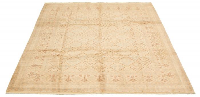 Pakistani Peshawar Oushak 8'2" x 9'7" Hand-knotted Wool Rug 