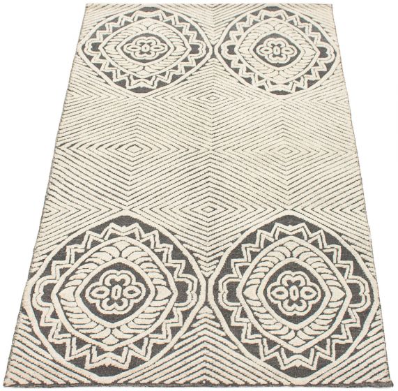 Tapis la seda 5'3" x 8'2" en laine & viscose