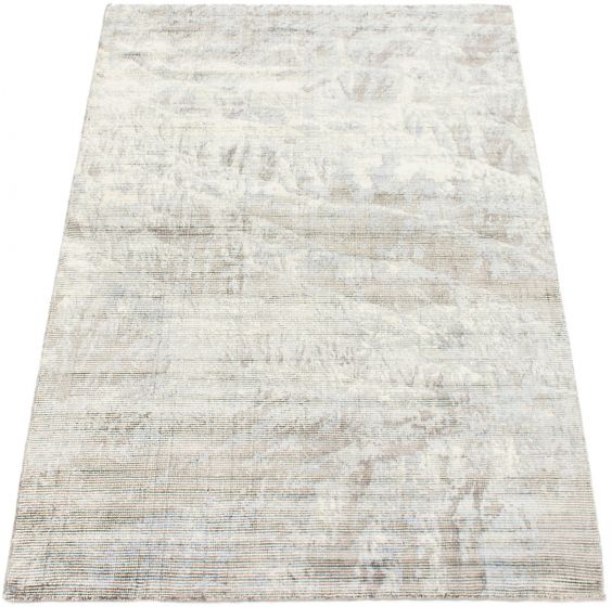 Indian Galleria 5'0" x 7'7" Hand-knotted Viscose, Wool Rug 