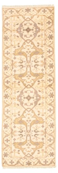 Indian Royal Oushak 2'7" x 7'11" Hand-knotted Wool Rug 