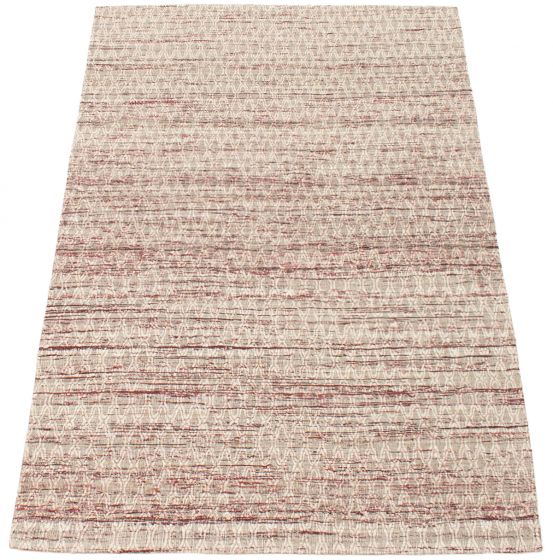 Indian Collage 4'9" x 7'5" Handmade Chenille Rug 