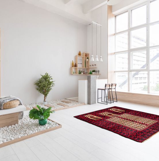Tapis teimani 2'11" x 4'7" en laine
