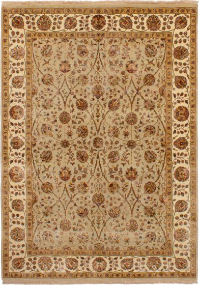 Indian Harrir Select 5'8" x 7'11" Hand-knotted Silk, Wool Rug 