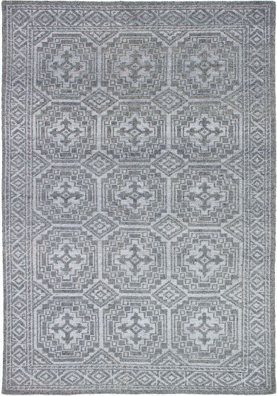 Indian La Seda 5'2" x 7'8" Hand-knotted Wool & Silk Rug 