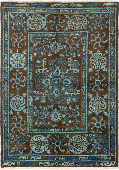 Indian Shalimar 6'2" x 8'8" Hand-knotted Wool Rug 