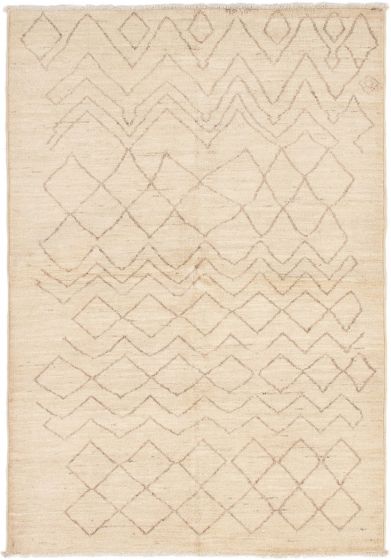 Indian Tangier 5'10" x 8'4" Hand-knotted Wool Rug 