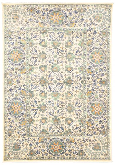 Pakistani Signature Collection 6'0" x 8'9" Hand-knotted Wool Rug 