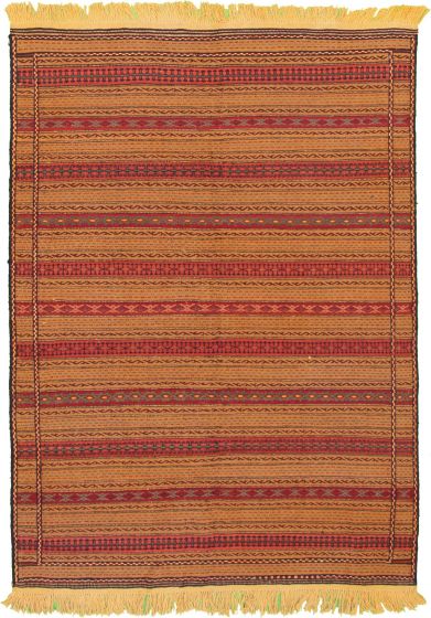 Turkish Ottoman Kashkoli 5'5" x 7'7" Flat-Weave Wool Tapestry Kilim 