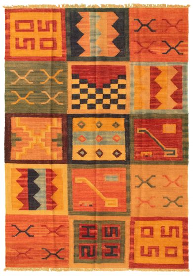Turkish Sundance 5'0" x 7'3" Flat-Weave Wool Kilim 