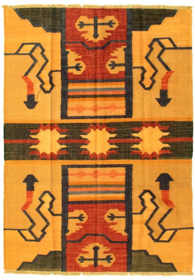 Turkish Sundance 5'0" x 7'0" Flat-Weave Wool Kilim 