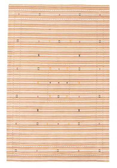 Indo Gabbeh 6'1" x 8'10" Hand Loomed Wool Rug 