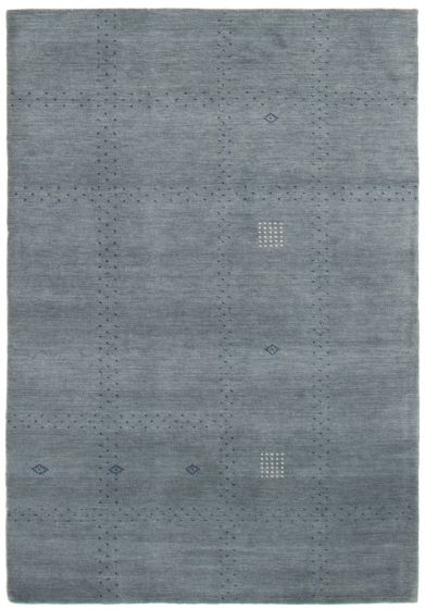 Indo Gabbeh 4'1" x 5'11" Hand Loomed Wool Grey Rug