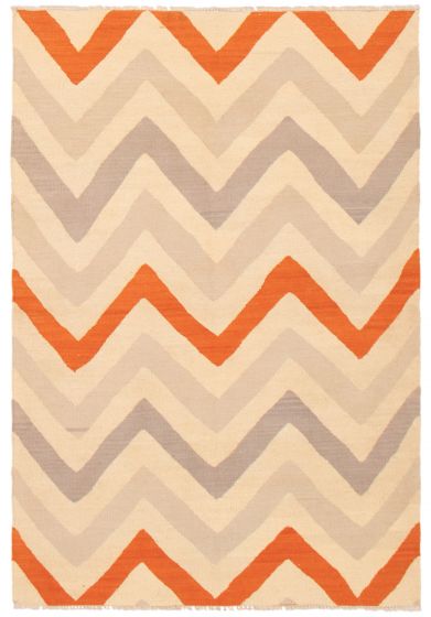Turkish Ankara FW 4'2" x 6'0" Flat-Weave Wool Kilim 