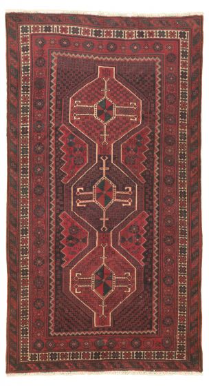Persian Style 3'10" x 7'3" Hand-knotted Wool Rug 