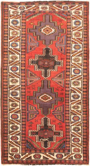 Persian Style 4'8" x 9'0" Hand-knotted Wool Rug 