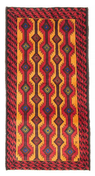 Afghan Royal Baluch 3'3" x 5'10" Hand-knotted Wool Rug 