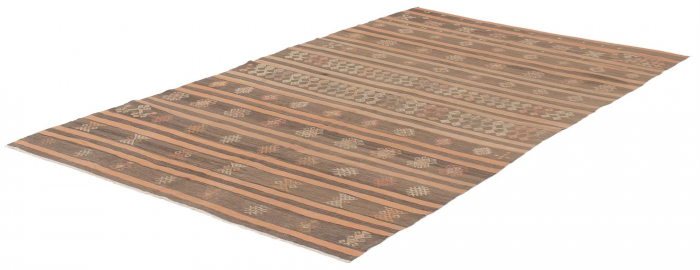 Turkish Yoruk 5'0" x 9'7" Flat-Weave Wool Kilim 