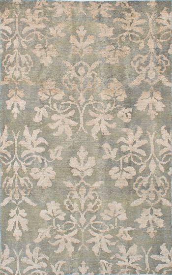 Indian La Seda 4'10" x 7'9" Hand-knotted Silk, Wool Rug 