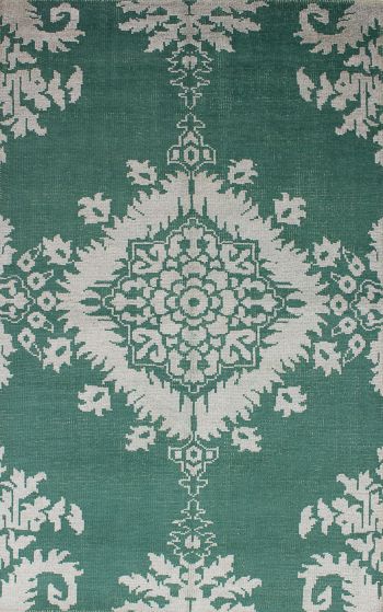 Indian La Seda 5'0" x 8'1" Hand-knotted Silk, Wool Rug 