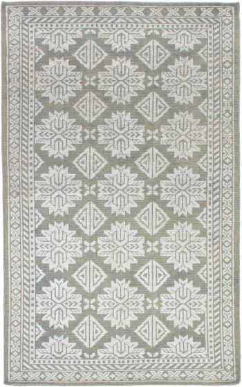 Tapis la seda 4'11" x 8'0" en laine & soie artificielle