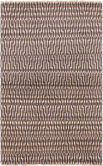 Indian Tangier 5'1" x 8'1" Hand-knotted Wool Rug 